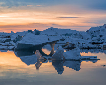Shadows and Light on the Icy Expanse