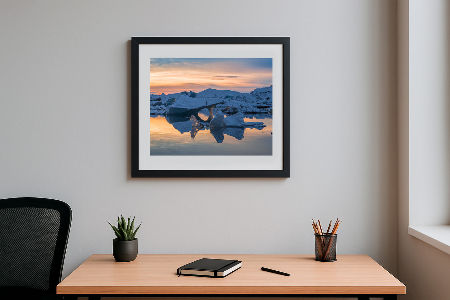 Shadows and Light on the Icy Expanse